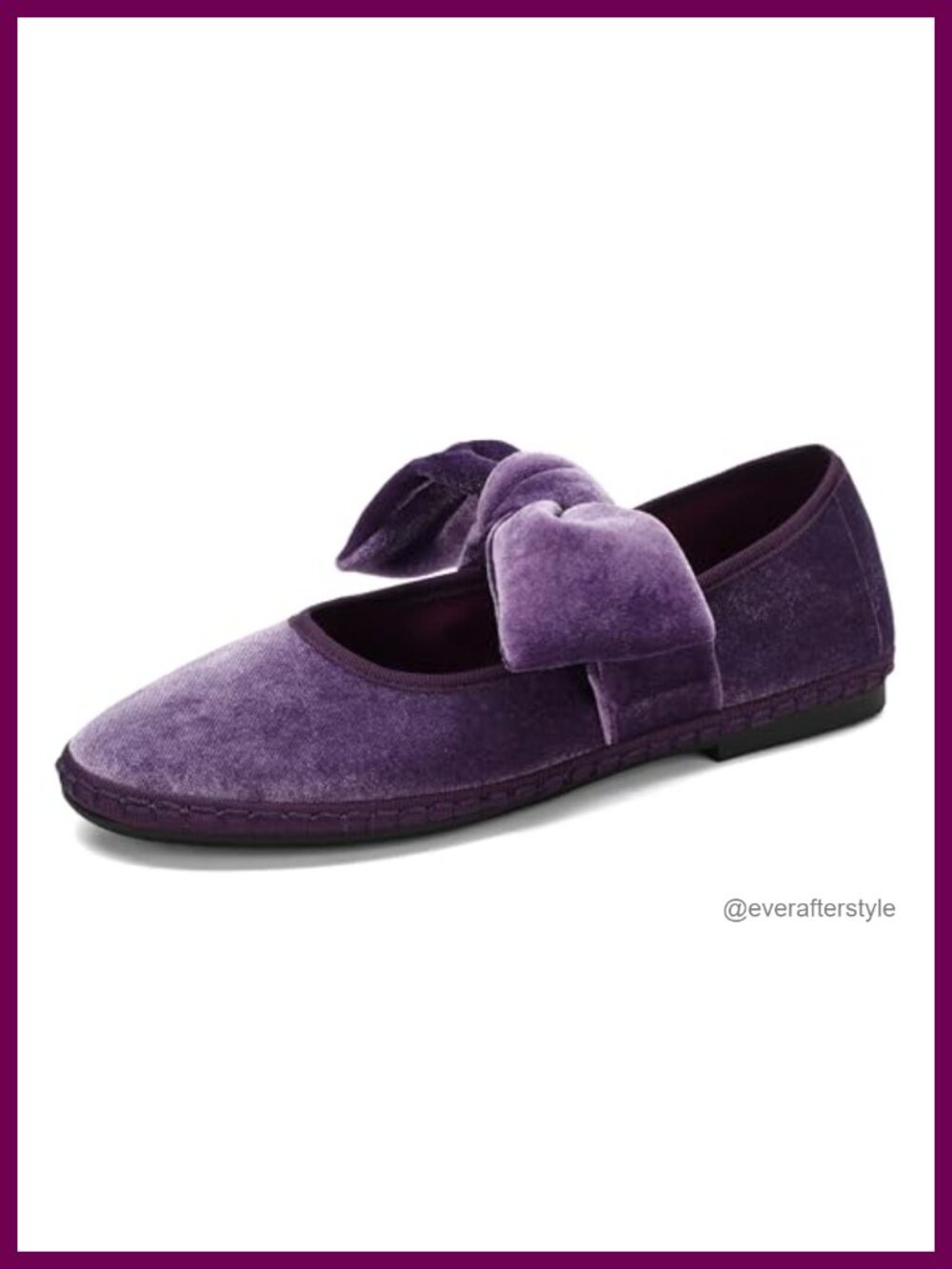 Velvet Mary Jane Flats Round Toe Ballet Shoes Decorative Bow Wide Strap
